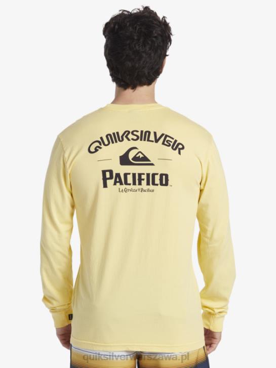 mężczyźni Quiksilver x Pacifico prosta koszulka z długim rękawem 4DBV5 złoto