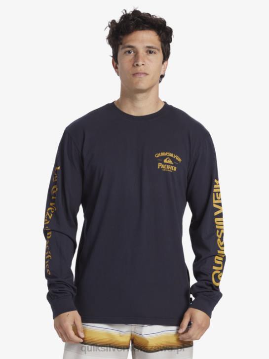 mężczyźni Quiksilver x Pacifico prosta koszulka z długim rękawem 4DBV6 granatowa marynarka