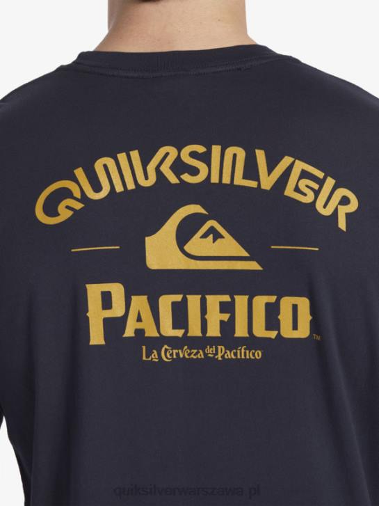 mężczyźni Quiksilver x Pacifico prosta koszulka z długim rękawem 4DBV6 granatowa marynarka