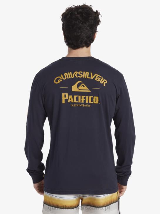 mężczyźni Quiksilver x Pacifico prosta koszulka z długim rękawem 4DBV6 granatowa marynarka