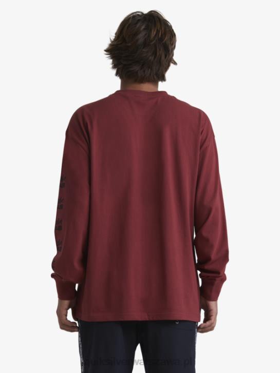 mężczyźni Quiksilver x Stab organiczna koszulka z długim rękawem 4DBV1844 wino rubinowe