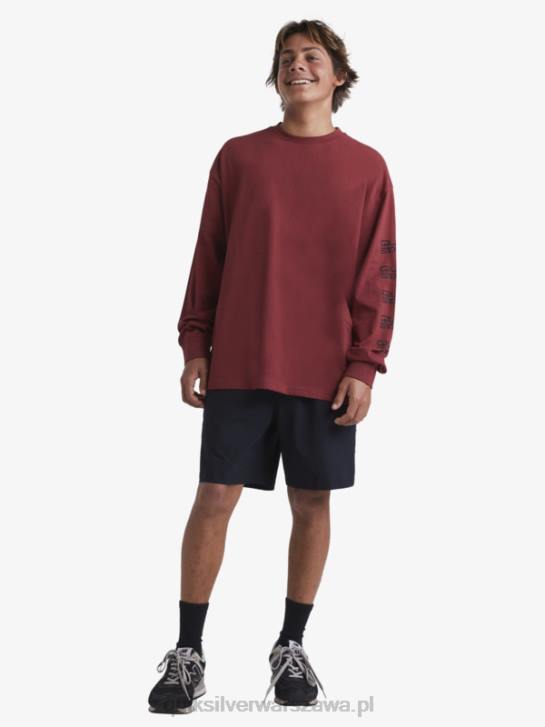 mężczyźni Quiksilver x Stab organiczna koszulka z długim rękawem 4DBV1844 wino rubinowe