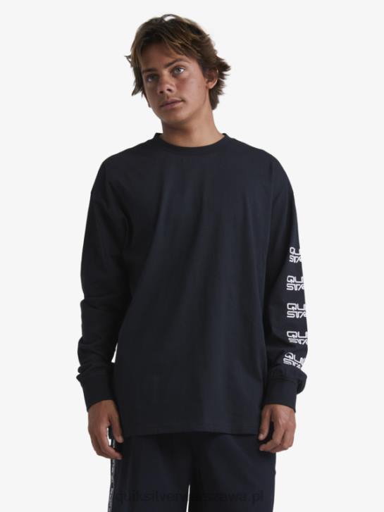 mężczyźni Quiksilver x Stab organiczna koszulka z długim rękawem 4DBV1845 czarny