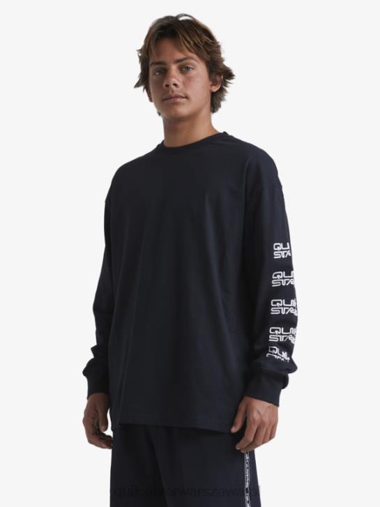 mężczyźni Quiksilver x Stab organiczna koszulka z długim rękawem 4DBV1845 czarny