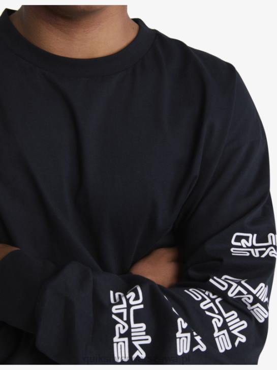 mężczyźni Quiksilver x Stab organiczna koszulka z długim rękawem 4DBV1845 czarny