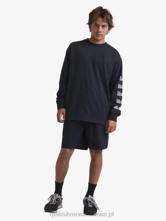 mężczyźni Quiksilver x Stab organiczna koszulka z długim rękawem 4DBV1845 czarny