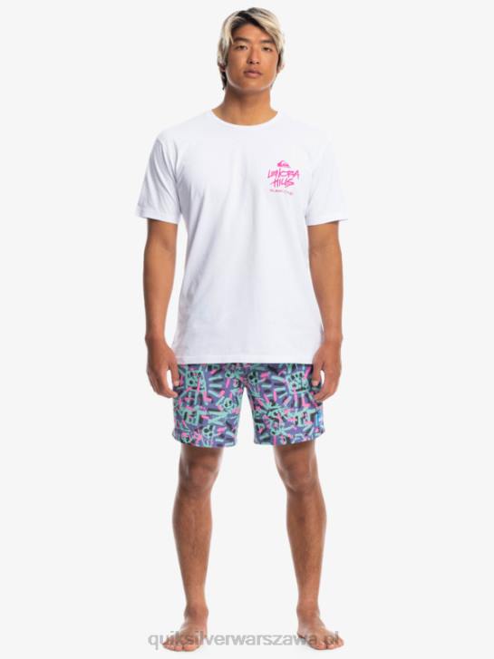 mężczyźni Quiksilver x Stranger koszulka rzeczy Lenora 4DBV1839 biały