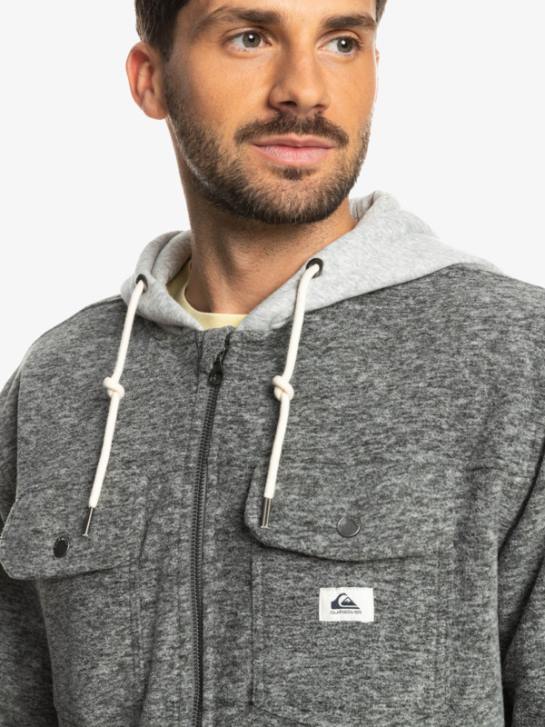 mężczyźni Quiksilver Super pęczniejąca polarowa kurtka zapinana na suwak 4DBV1472 ciemnoszary wrzos