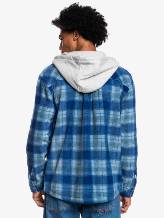 mężczyźni Quiksilver Super pęczniejąca polarowa kurtka zapinana na suwak 4DBV1475 niebieska sodalitowa super krata