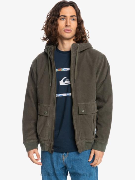 mężczyźni Quiksilver potrójna sztruksowa kurtka 4DBV1557 liść winogronowy