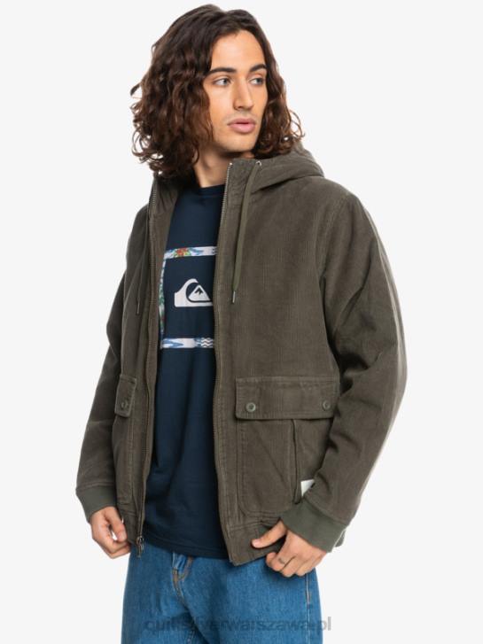 mężczyźni Quiksilver potrójna sztruksowa kurtka 4DBV1557 liść winogronowy