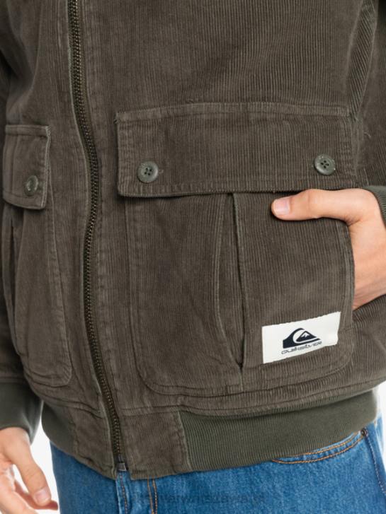 mężczyźni Quiksilver potrójna sztruksowa kurtka 4DBV1557 liść winogronowy