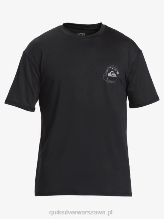 mężczyźni Quiksilver Hawaii Big Bite Upf 50 koszulka surfingowa z krótkim rękawem 4DBV883 czarny