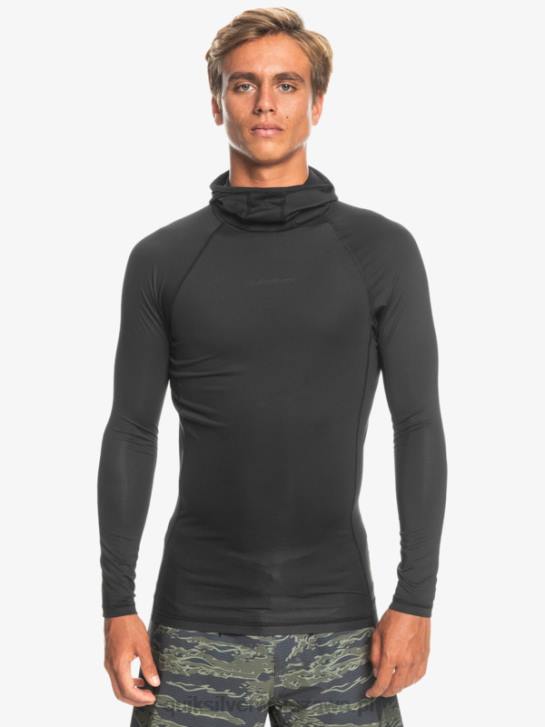mężczyźni Quiksilver Rashguard Storm Tripper z długim rękawem 4DBV1836 czarny