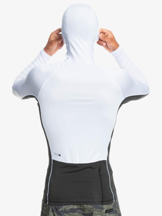 mężczyźni Quiksilver Rashguard Storm Tripper z długim rękawem 4DBV1837 biały