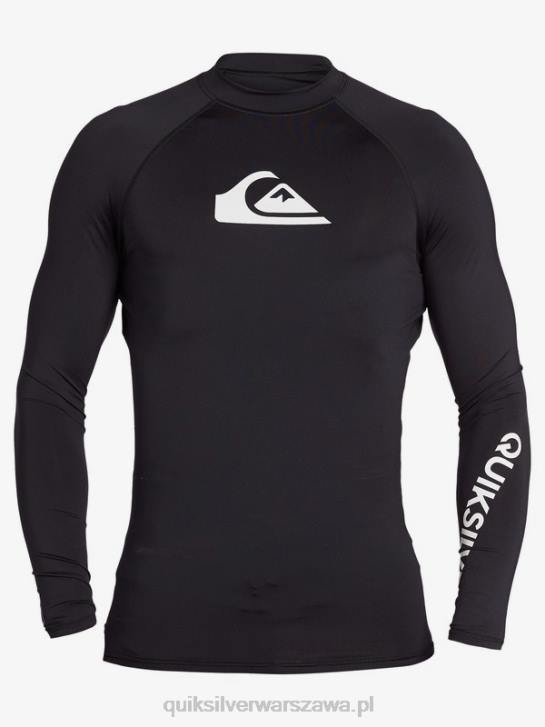 mężczyźni Quiksilver Rashguard wszechczasów z długim rękawem upf 50 4DBV1430 czarny