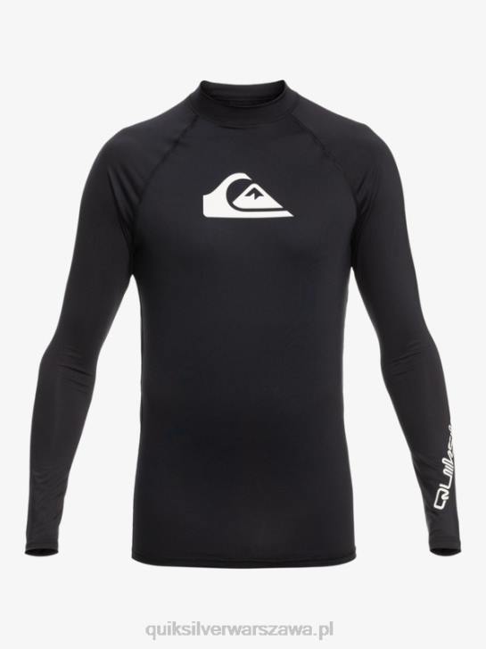 mężczyźni Quiksilver Rashguard wszechczasów z długim rękawem upf 50 4DBV817 czarny