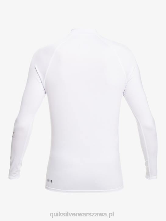 mężczyźni Quiksilver Rashguard wszechczasów z długim rękawem upf 50 4DBV818 biały
