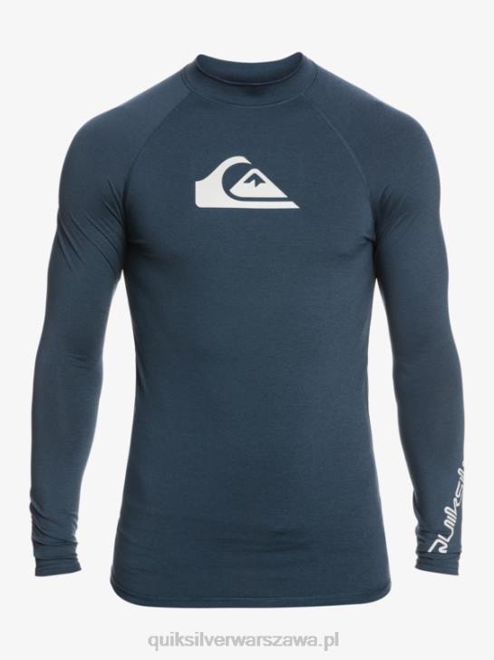 mężczyźni Quiksilver Rashguard wszechczasów z długim rękawem upf 50 4DBV820 granatowa marynarka wrzosowa