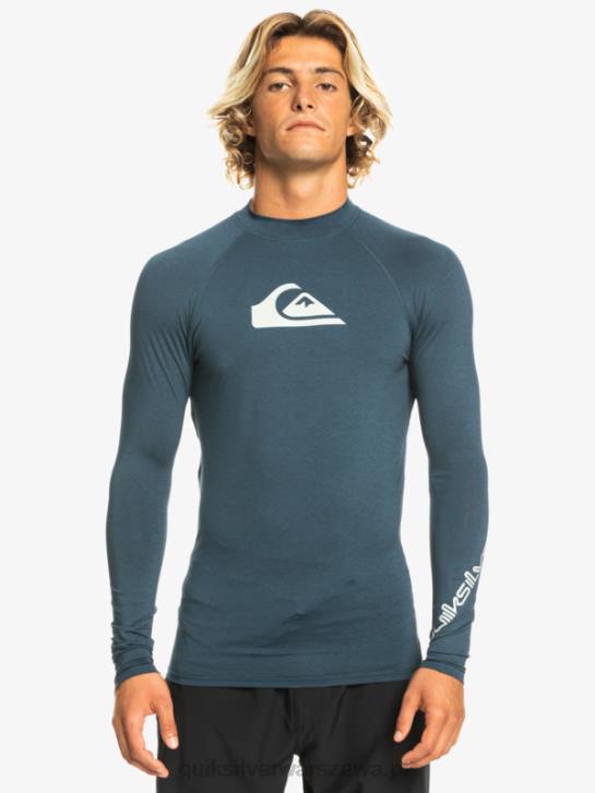 mężczyźni Quiksilver Rashguard wszechczasów z długim rękawem upf 50 4DBV820 granatowa marynarka wrzosowa