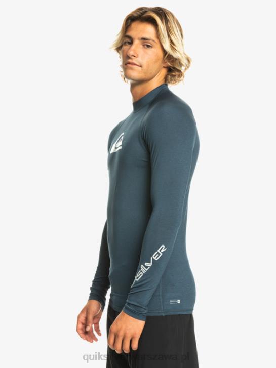 mężczyźni Quiksilver Rashguard wszechczasów z długim rękawem upf 50 4DBV820 granatowa marynarka wrzosowa