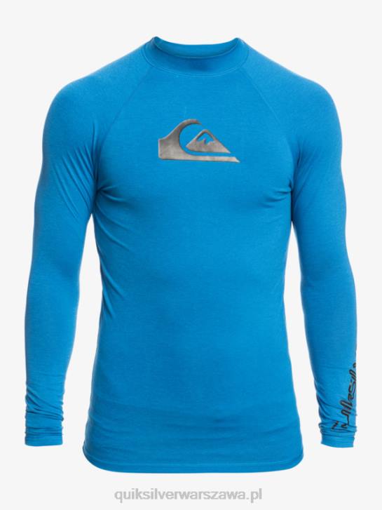 mężczyźni Quiksilver Rashguard wszechczasów z długim rękawem upf 50 4DBV822 niebieski wrzos do nurkowania