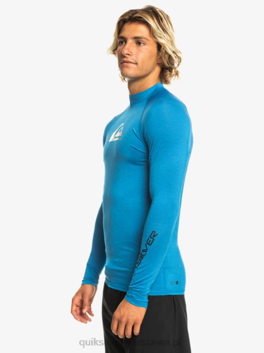 mężczyźni Quiksilver Rashguard wszechczasów z długim rękawem upf 50 4DBV822 niebieski wrzos do nurkowania