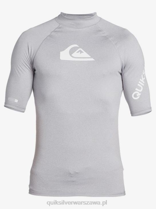 mężczyźni Quiksilver Rashguard wszechczasów z krótkim rękawem upf 50 4DBV1260 wrzos ze śniegiem