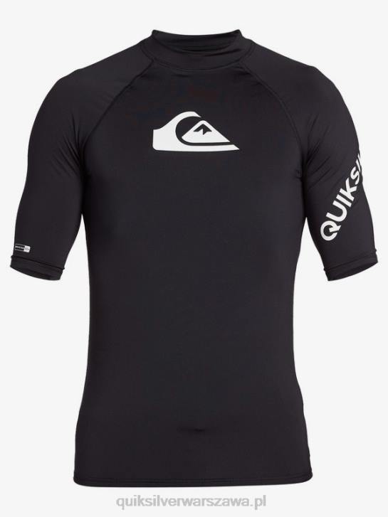 mężczyźni Quiksilver Rashguard wszechczasów z krótkim rękawem upf 50 4DBV1261 czarny