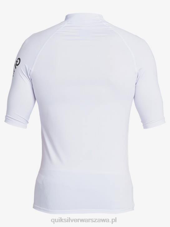 mężczyźni Quiksilver Rashguard wszechczasów z krótkim rękawem upf 50 4DBV1262 biały