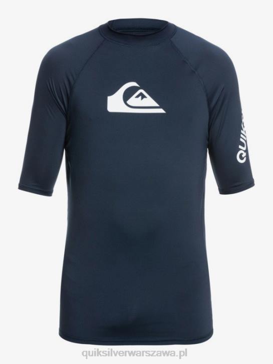 mężczyźni Quiksilver Rashguard wszechczasów z krótkim rękawem upf 50 4DBV1263 granatowa marynarka