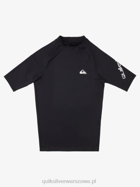mężczyźni Quiksilver Rashguard wszechczasów z krótkim rękawem upf 50 4DBV1265 czarny