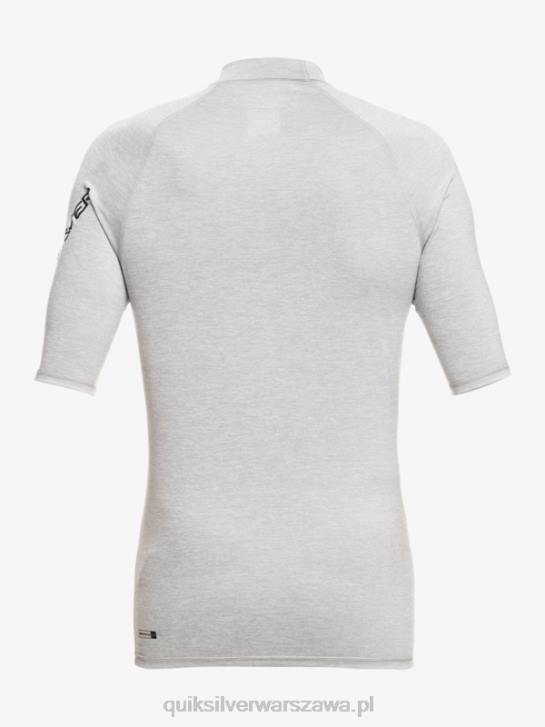 mężczyźni Quiksilver Rashguard wszechczasów z krótkim rękawem upf 50 4DBV809 wrzos ze śniegiem