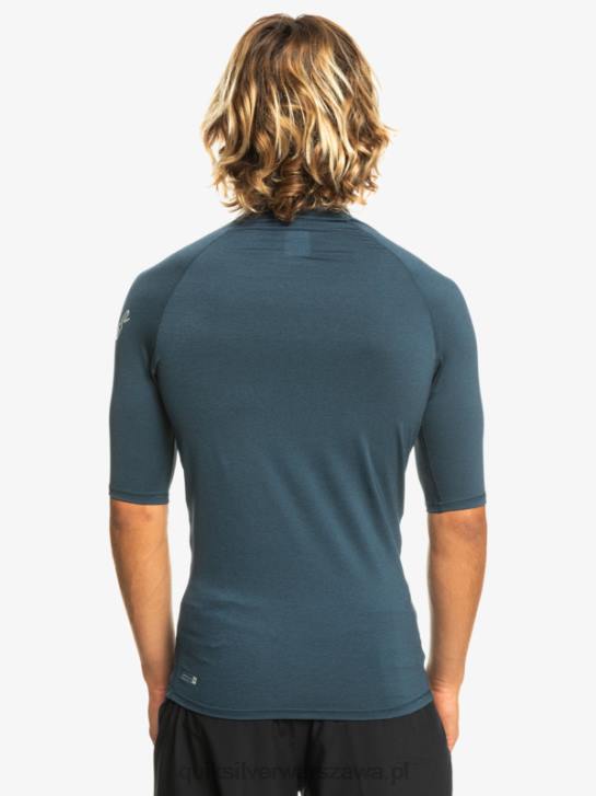 mężczyźni Quiksilver Rashguard wszechczasów z krótkim rękawem upf 50 4DBV812 granatowa marynarka wrzosowa