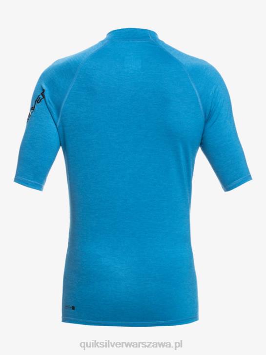 mężczyźni Quiksilver Rashguard wszechczasów z krótkim rękawem upf 50 4DBV816 Vallarta niebieski wrzos