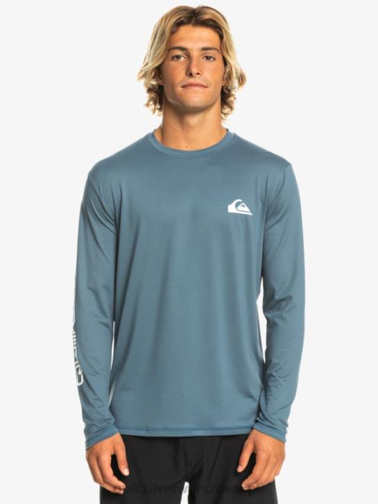 mężczyźni Quiksilver T-shirt surfingowy omni session upf 50 z długim rękawem 4DBV402 morze Beringa