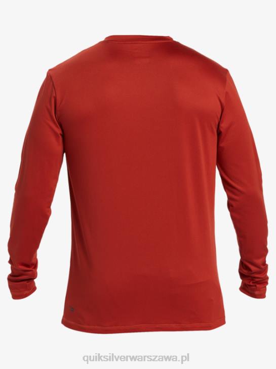 mężczyźni Quiksilver T-shirt surfingowy omni session upf 50 z długim rękawem 4DBV403 czerwona ochra