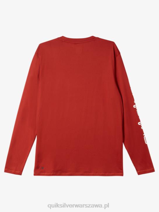 mężczyźni Quiksilver T-shirt surfingowy omni session upf 50 z długim rękawem 4DBV403 czerwona ochra