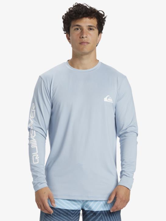 mężczyźni Quiksilver T-shirt surfingowy omni session upf 50 z długim rękawem 4DBV404 niebiański błękit