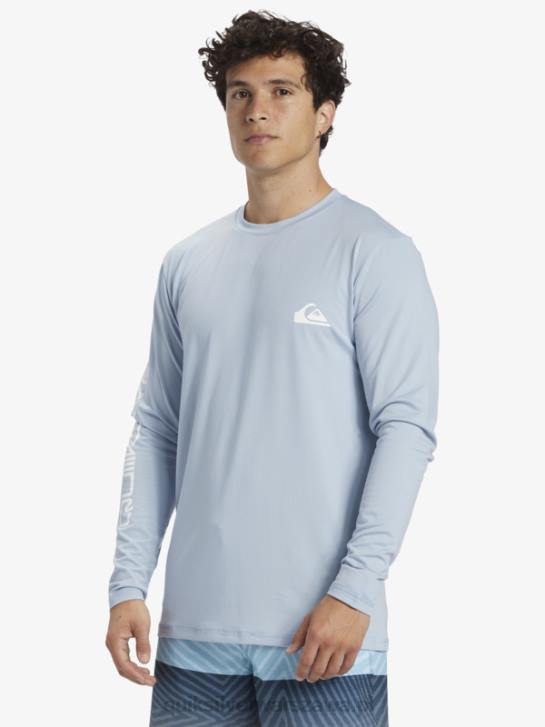 mężczyźni Quiksilver T-shirt surfingowy omni session upf 50 z długim rękawem 4DBV404 niebiański błękit