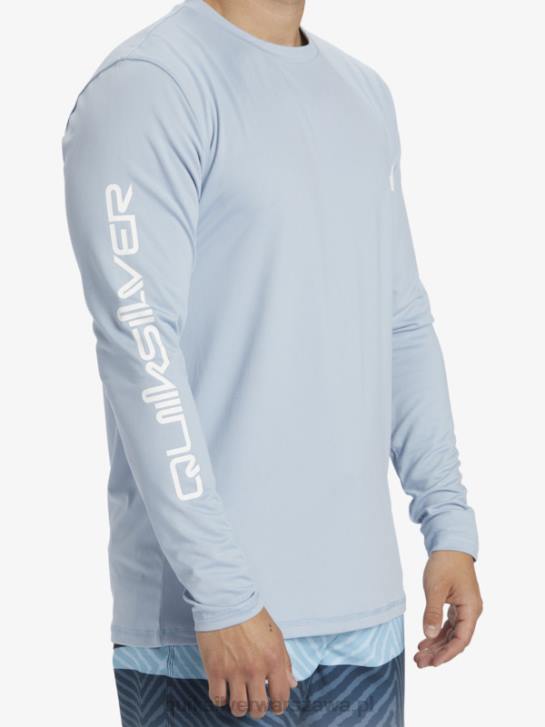 mężczyźni Quiksilver T-shirt surfingowy omni session upf 50 z długim rękawem 4DBV404 niebiański błękit