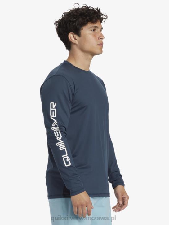 mężczyźni Quiksilver T-shirt surfingowy omni session upf 50 z długim rękawem 4DBV405 marynarka o północy