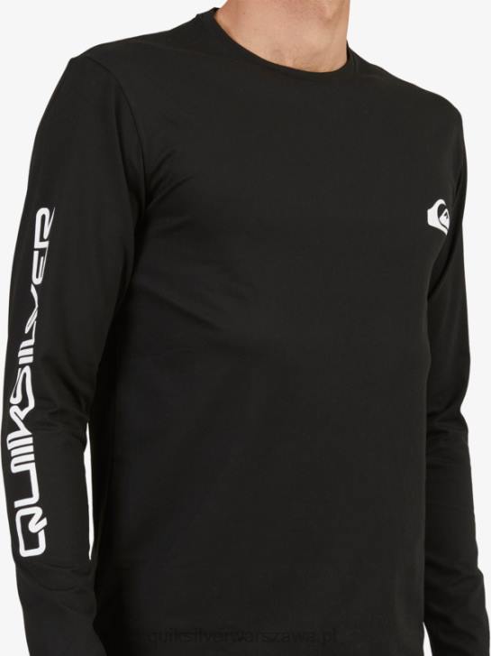 mężczyźni Quiksilver T-shirt surfingowy omni session upf 50 z długim rękawem 4DBV406 czarny