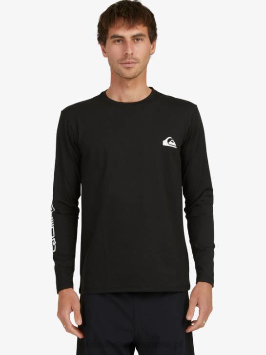 mężczyźni Quiksilver T-shirt surfingowy omni session upf 50 z długim rękawem 4DBV406 czarny