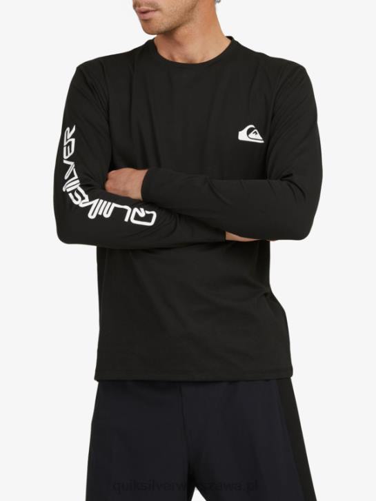 mężczyźni Quiksilver T-shirt surfingowy omni session upf 50 z długim rękawem 4DBV406 czarny
