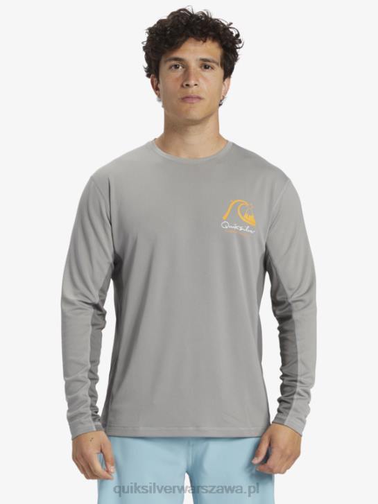 mężczyźni Quiksilver Waterman bambusowa koszulka surfingowa z długim rękawem w kratkę 2 upf 50 4DBV258 skóra rekina