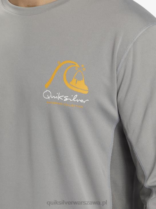 mężczyźni Quiksilver Waterman bambusowa koszulka surfingowa z długim rękawem w kratkę 2 upf 50 4DBV258 skóra rekina