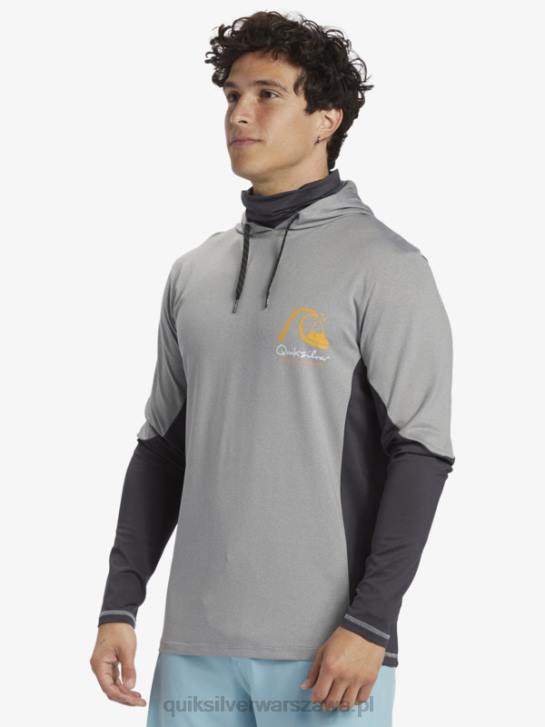 mężczyźni Quiksilver Waterman wędkarz z kapturem upf 50 koszulka surfingowa z długim rękawem 4DBV832 skóra rekina