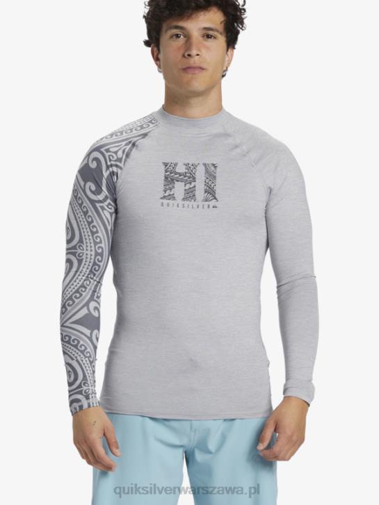 mężczyźni Quiksilver hawaii big island upf 50 koszulka surfingowa z długim rękawem 4DBV922 wrzos ze śniegiem
