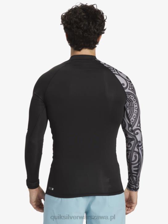 mężczyźni Quiksilver hawaii big island upf 50 koszulka surfingowa z długim rękawem 4DBV923 czarny